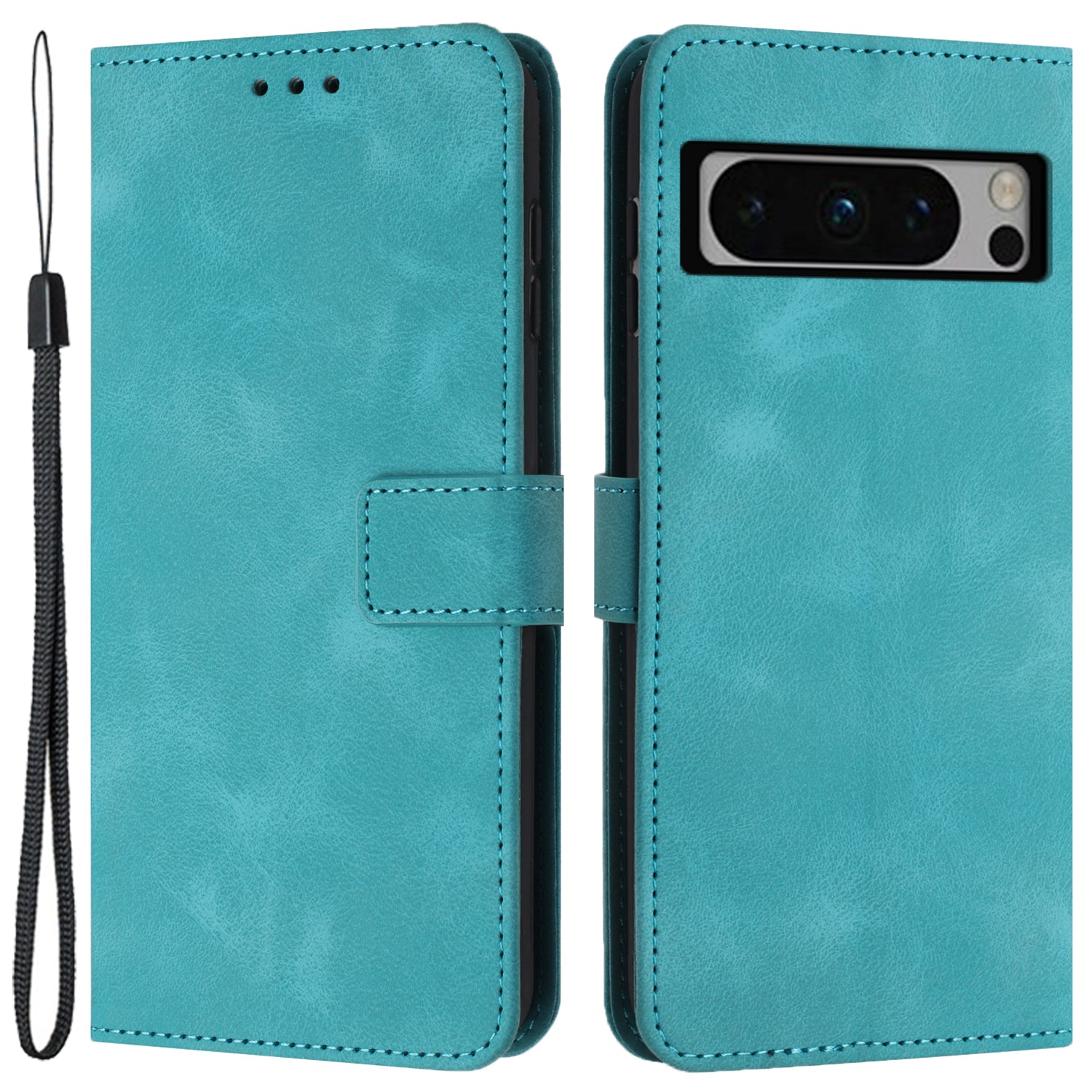 For Google Pixel 8 Pro Case PU Leather Folding Stand Skin-touch Wallet Phone Cover For Google Pixel 8 Pro Case PU Leather Folding Stand Skin-touch Wallet Phone Cover